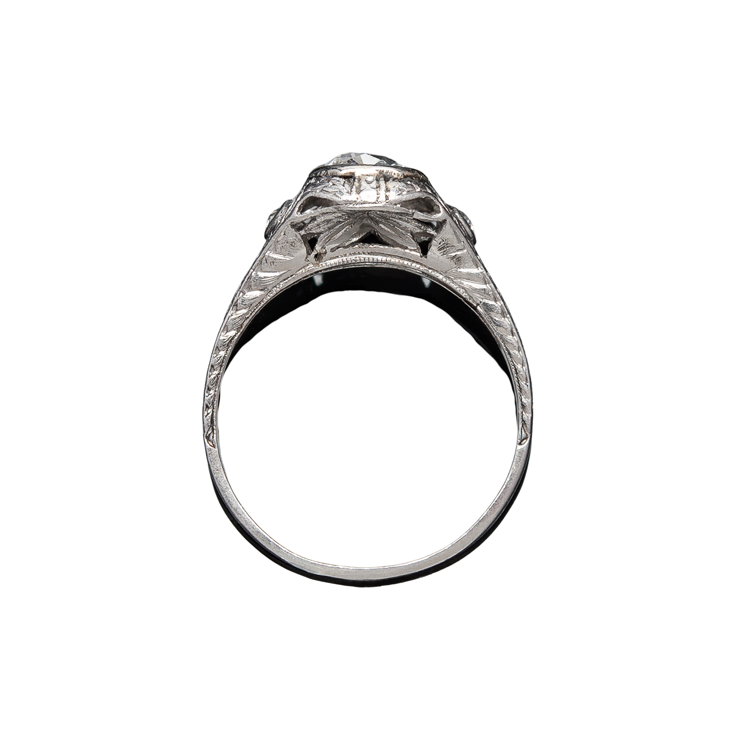 Art Deco Platinum & Diamond Engagement Ring 1.02ct