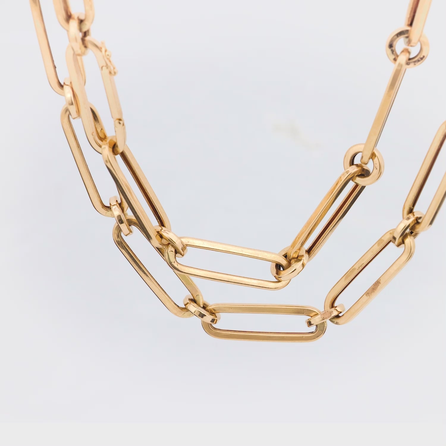 Estate 18k Paperclip Chain 26"