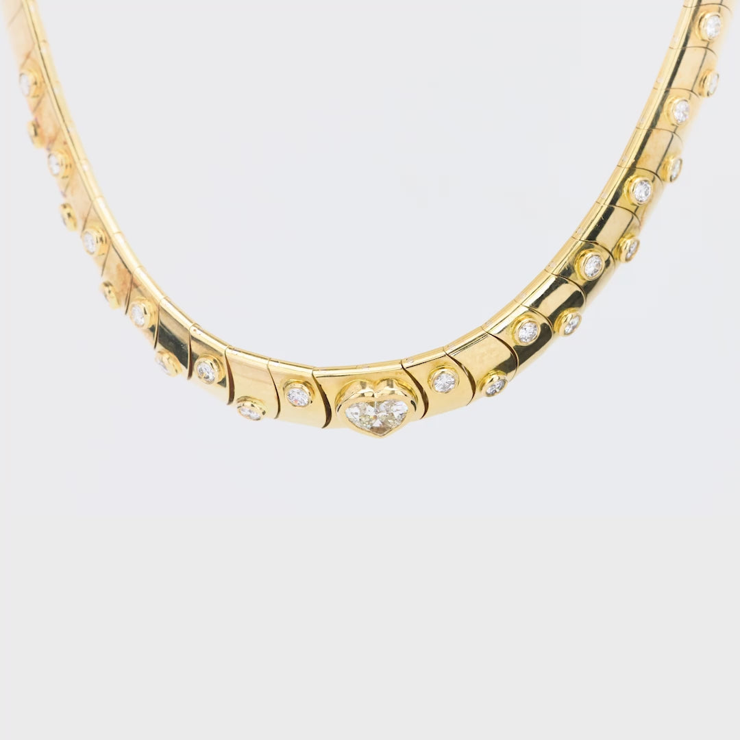 Vintage 18k Diamond Collar Necklace
