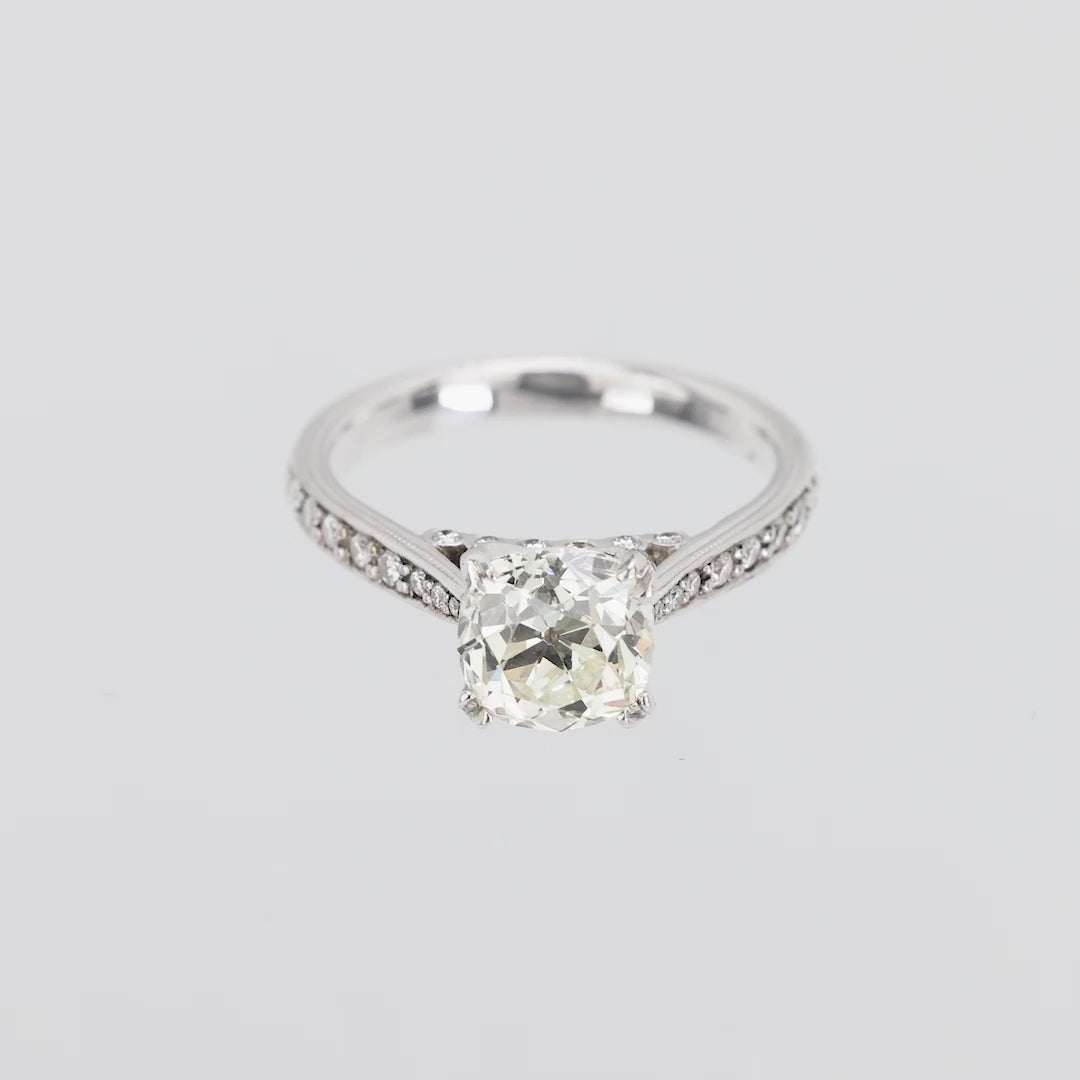 Estate Platinum Diamond Engagement Ring 2.05ct