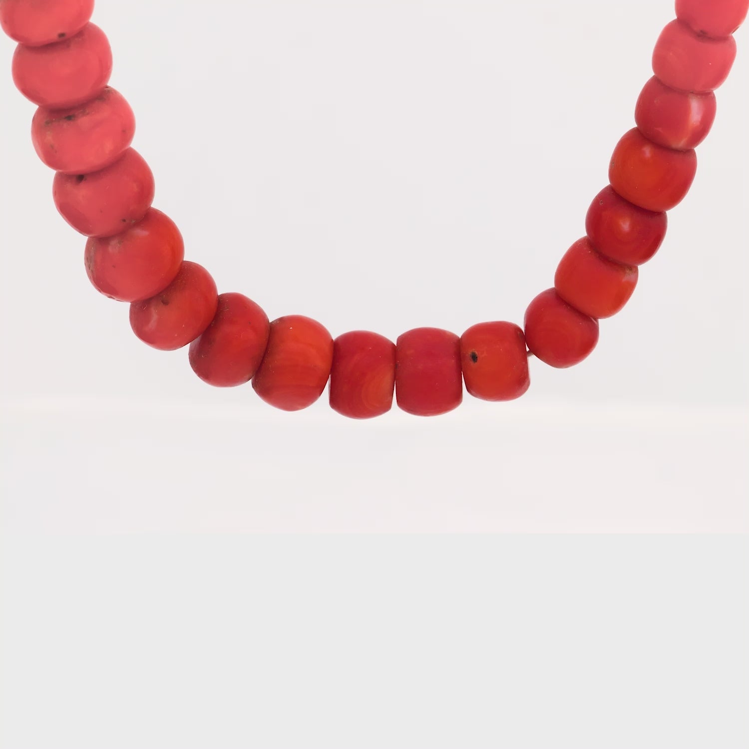 Victorian 14k Coral Bead Necklace