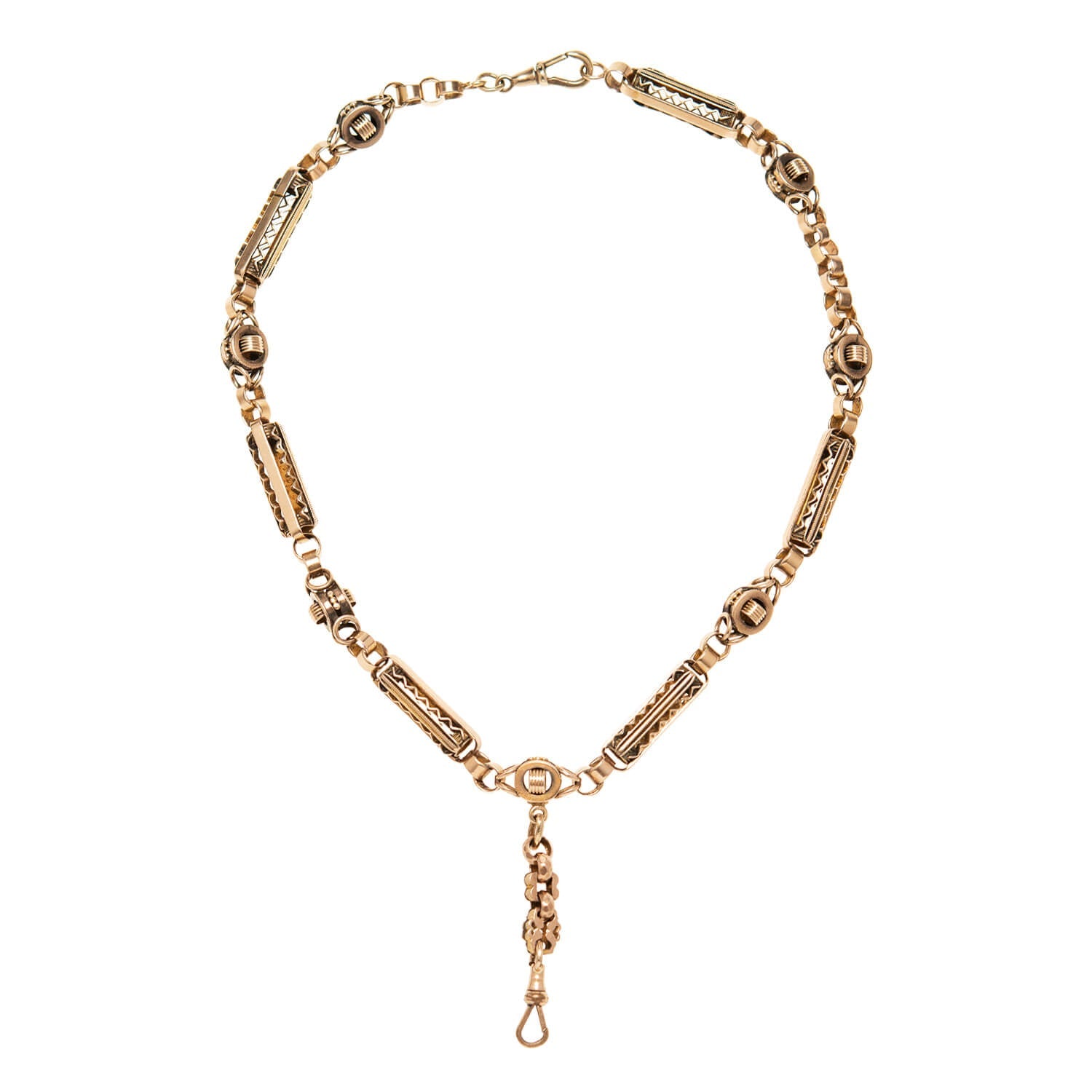 Victorian 14k Watch Chain Necklace 16.5"