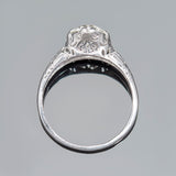 Art Deco Platinum Diamond Engagement Ring 1.51ct