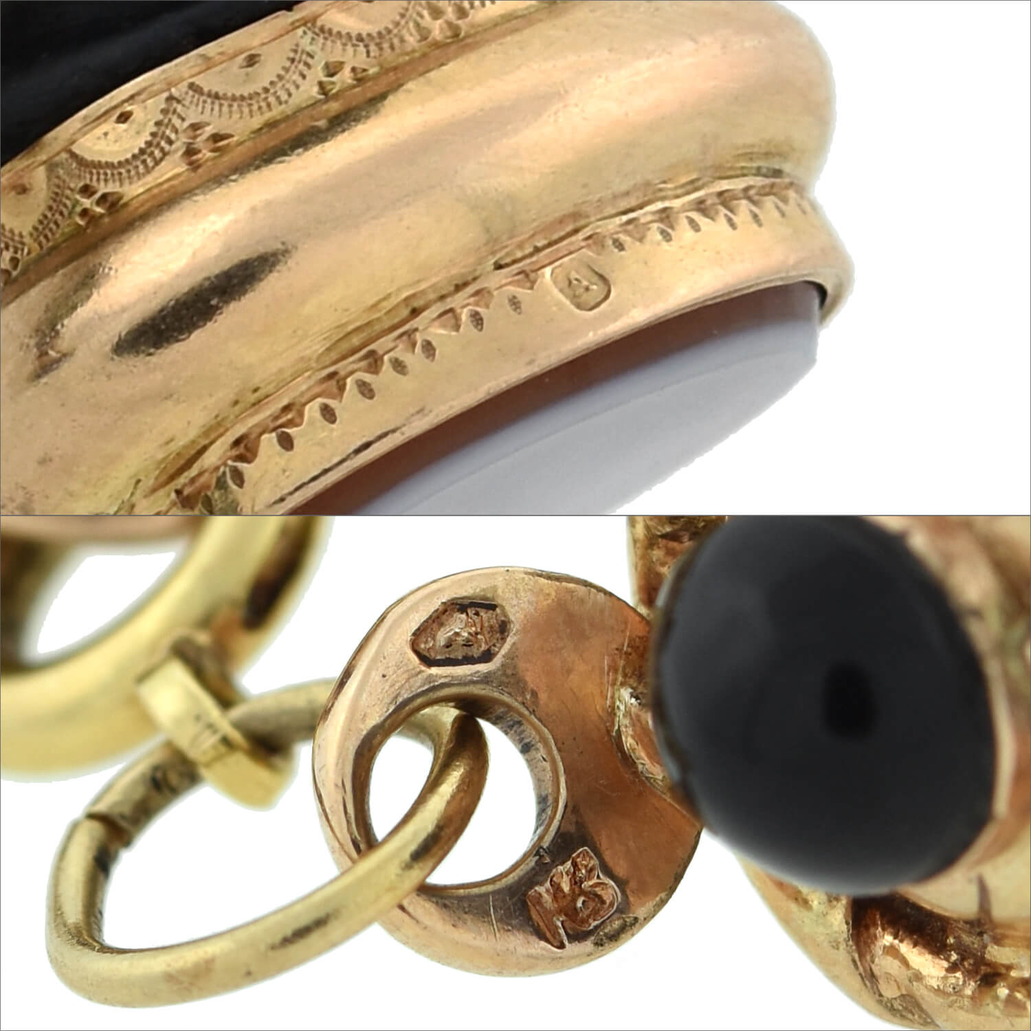 Rare Victorian + Georgian Blackamoor + Multi-Gemstone Fob Compilation Necklace 20.25"