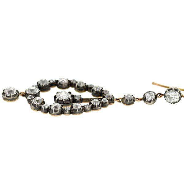 Victorian 18kt Diamond Teardrop Earrings 8.25ctw