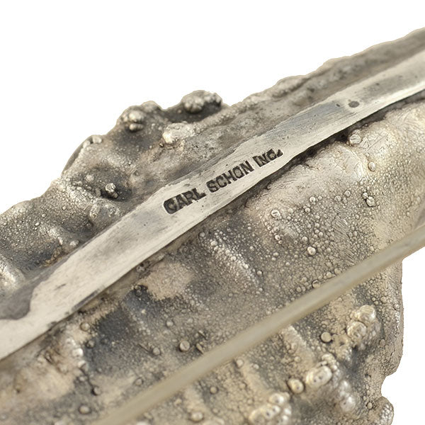 CARL SCHON Vintage Large Sterling Seahorse Pin