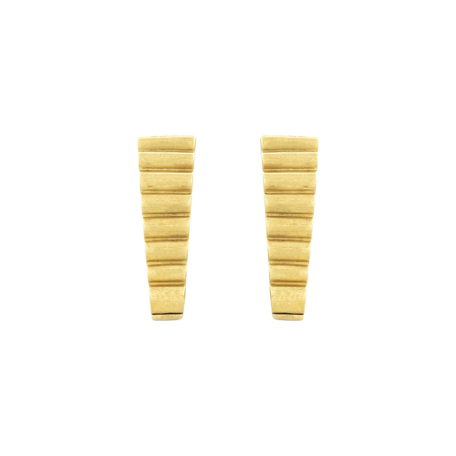 CARTIER Estate 18kt Fluted Stirrup Cufflinks