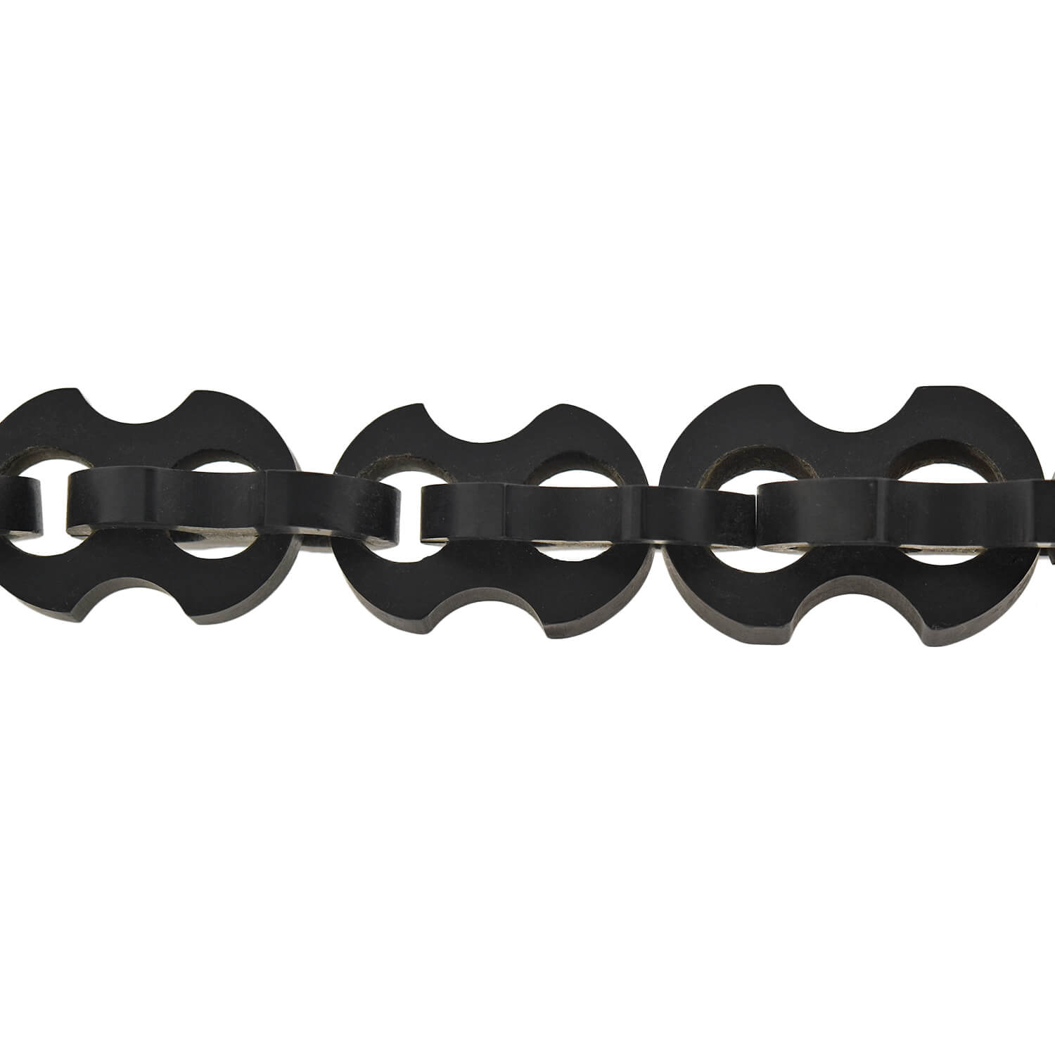 Victorian Hand Carved Gutta-Percha Link Necklace 21.5"