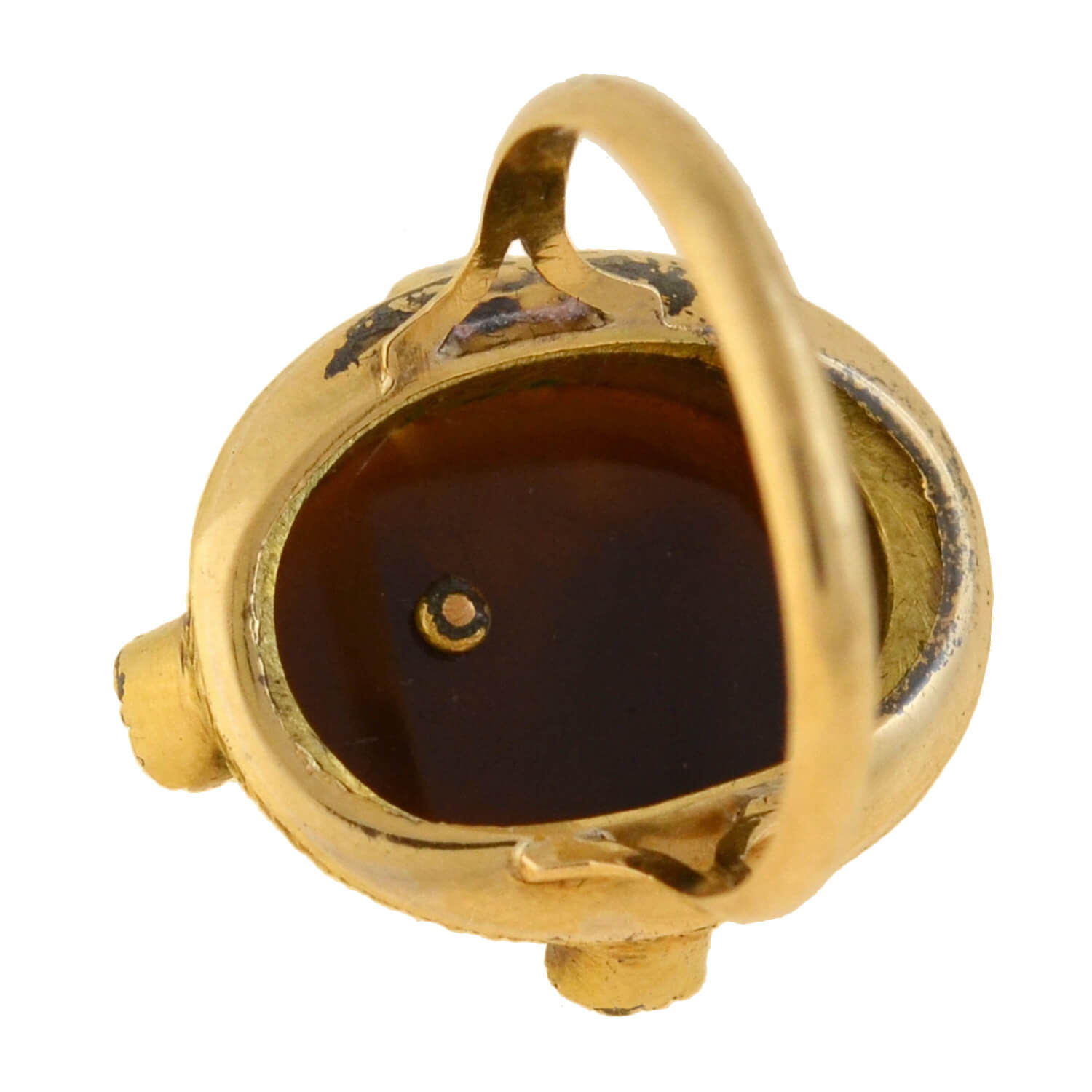 Victorian 14k Ruby and Diamond Cameo Ring