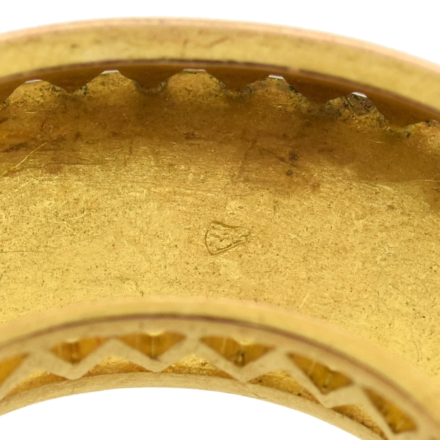 Victorian Large French 18kt Ruby, Diamond + Sapphire Horseshoe Pin