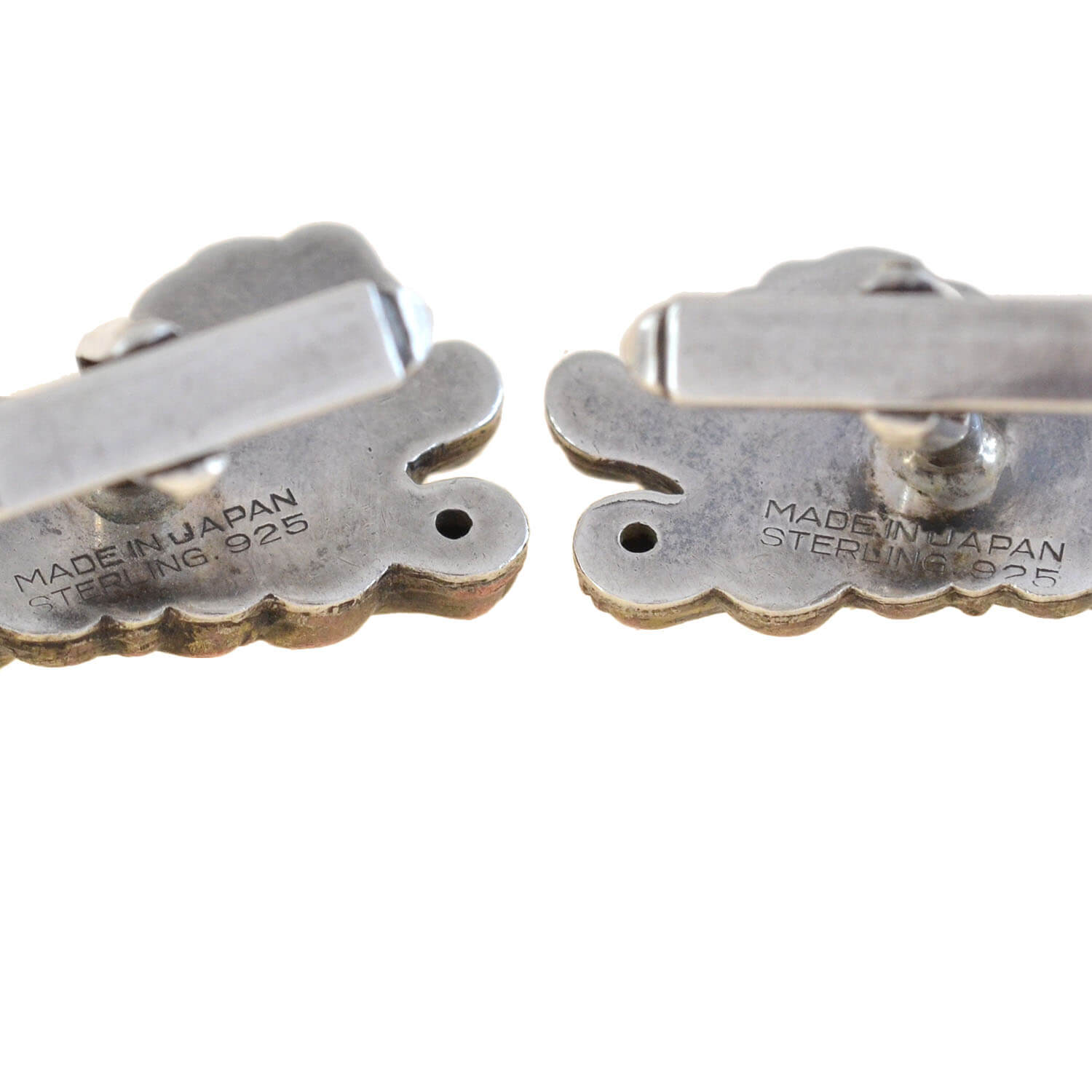 Retro Japanese Sterling Silver + Gold Overlay "Foo Dog" Cufflinks