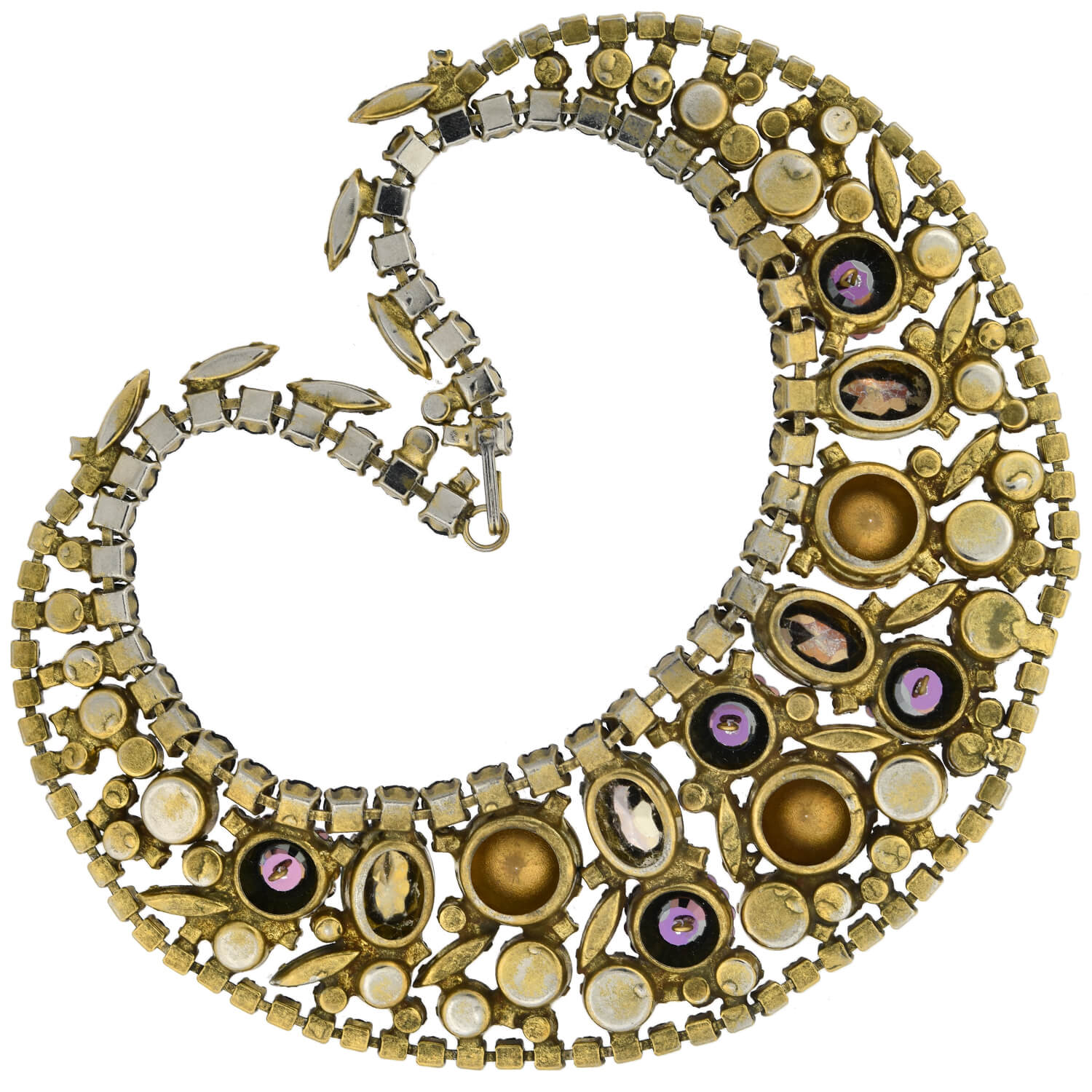 JULIANA Vintage Large Multi-Crystal Bib Necklace