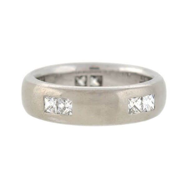 Estate 18kt French Cut Diamond Wide Band Ring 1.00ctw