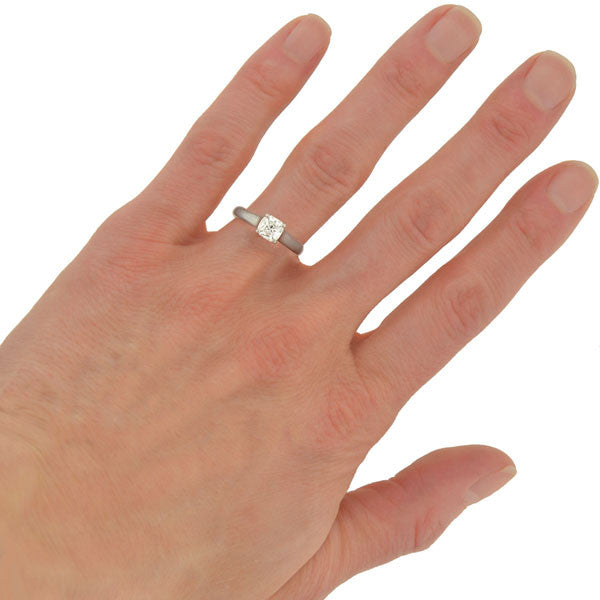 TIFFANY & CO. Estate Platinum "Lucida ®" Diamond Solitaire Ring 0.73ct