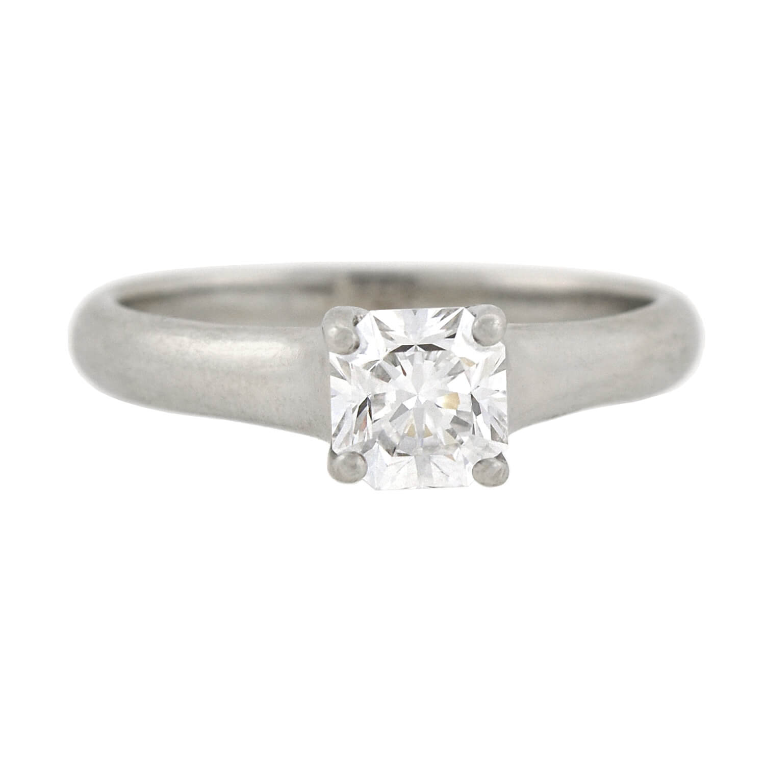 TIFFANY & CO. Estate Platinum GIA-Certified "Lucida®" Diamond Solitaire Ring 0.80ct