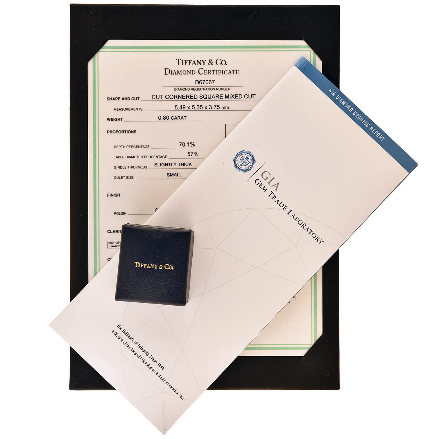 TIFFANY & CO. Estate Platinum GIA-Certified "Lucida®" Diamond Solitaire Ring 0.80ct