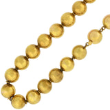 Victorian Rare 15kt Yellow Gold Large Bead Necklace 16.25"