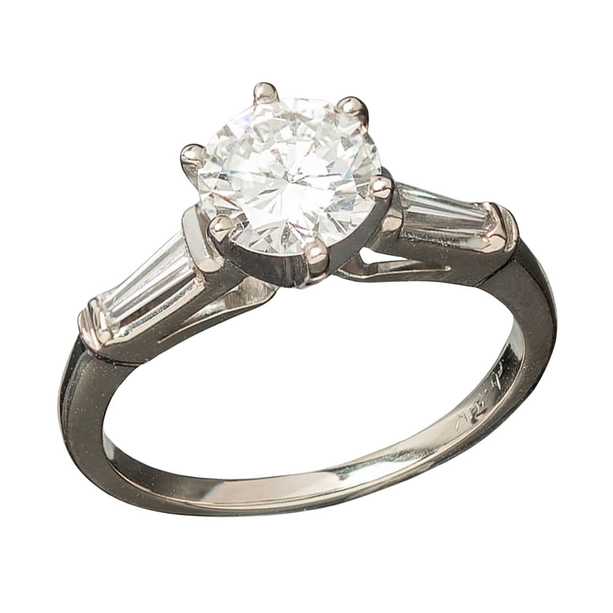 Retro 18k Diamond Engagement Ring 1.04ct Center