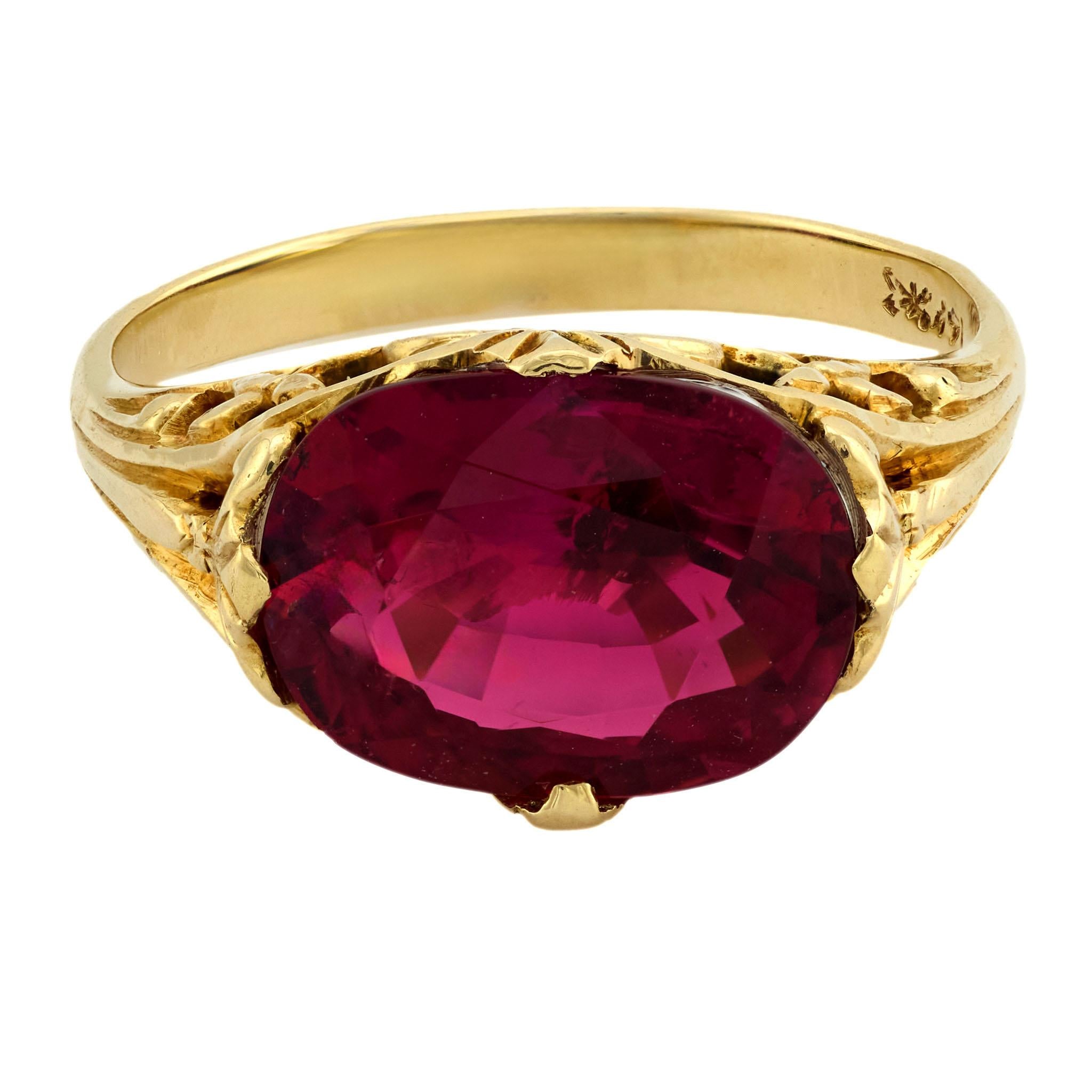 Victorian 14k Rubellite Ring