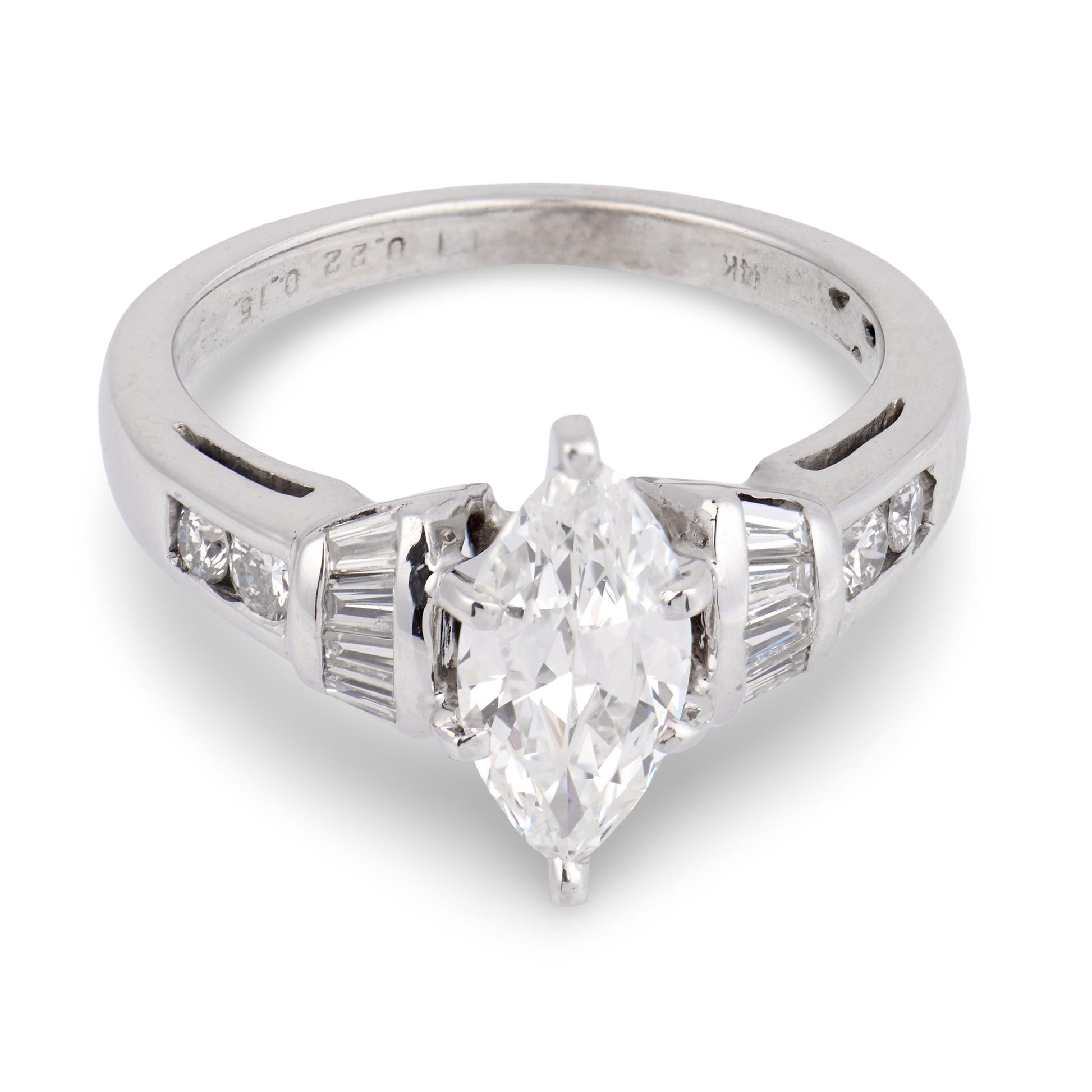 Vintage 14k Diamond Engagement Ring .80ct