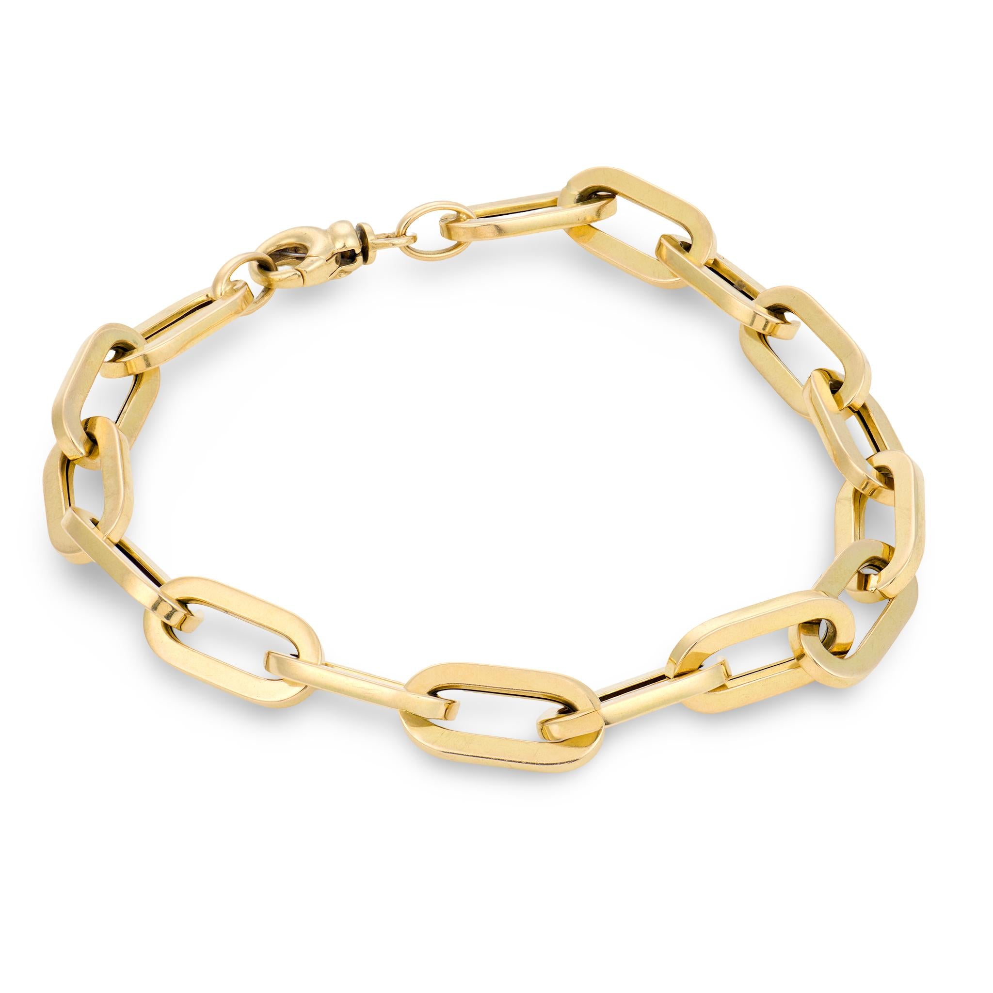 ROBERTO COIN Estate Italian 18k "Oro" Paperclip Link Bracelet