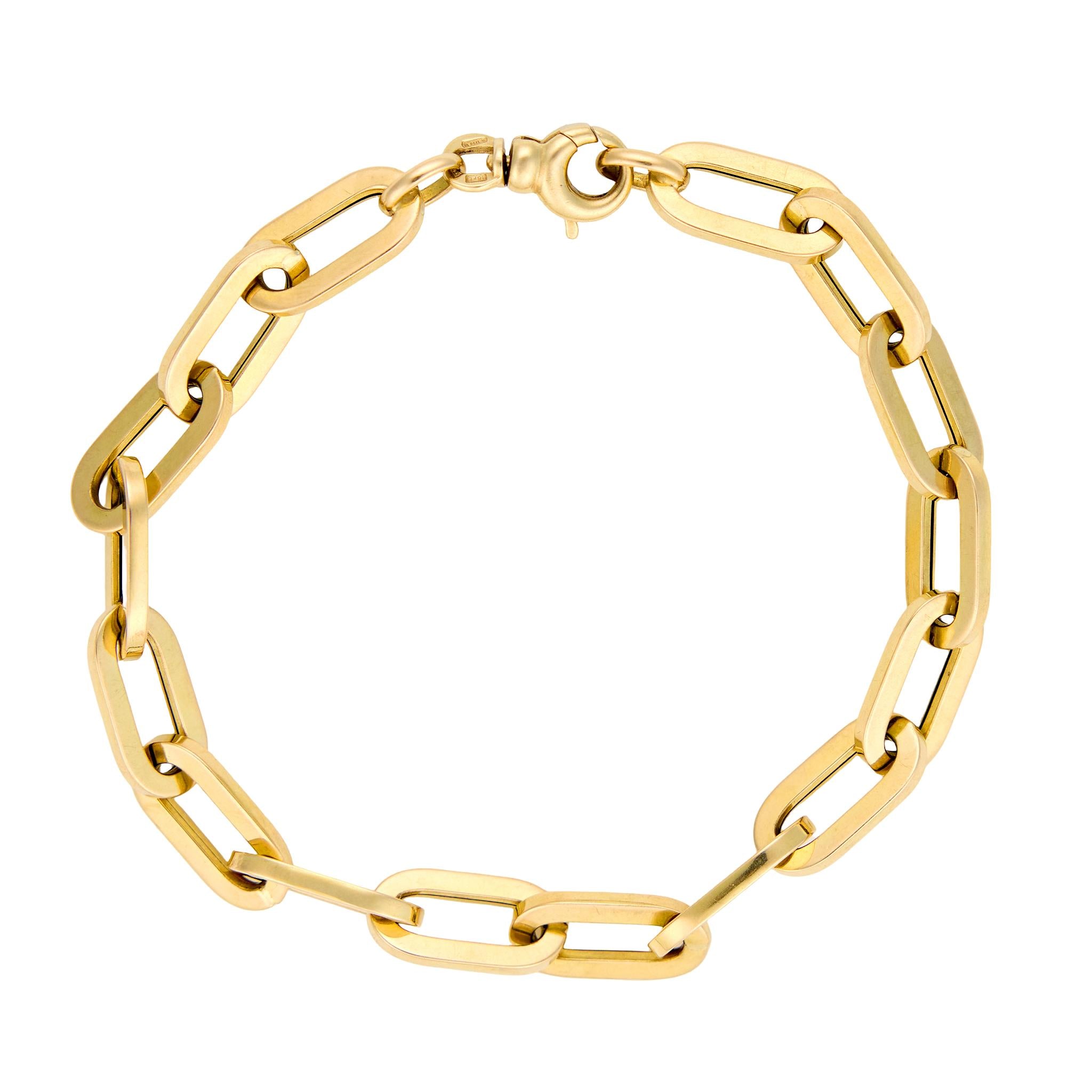 ROBERTO COIN Estate Italian 18k "Oro" Paperclip Link Bracelet