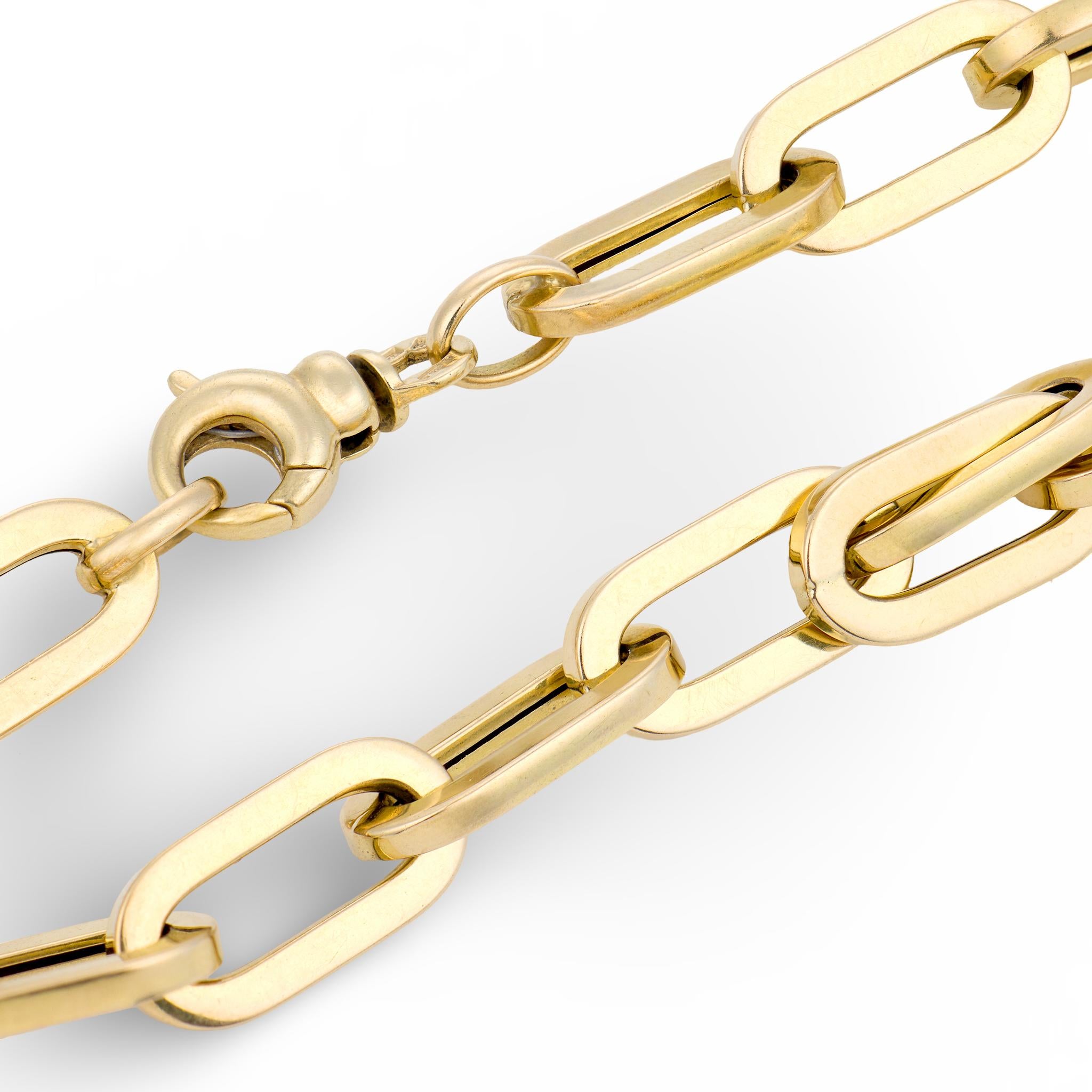 ROBERTO COIN Estate Italian 18k "Oro" Paperclip Link Bracelet