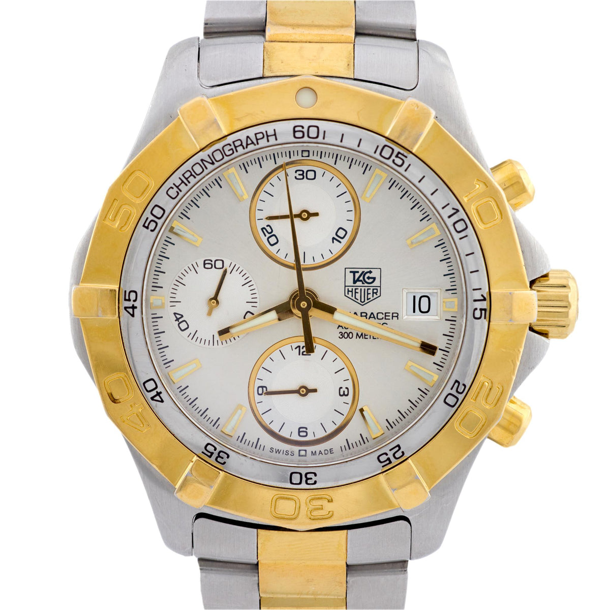 TAG HEUER Estate Stainless Steel Aquaracer Chronograph Watch
