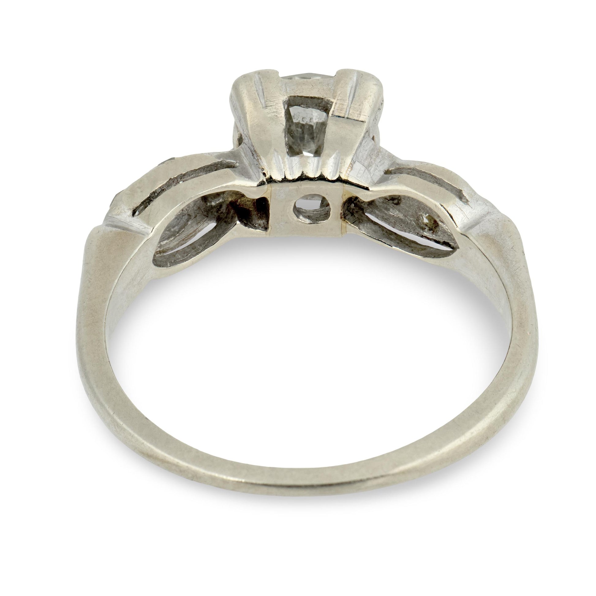 Art Deco 14k Diamond Engagement Ring .70ct