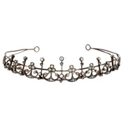Victorian 14k/Sterling Silver Diamond Tiara