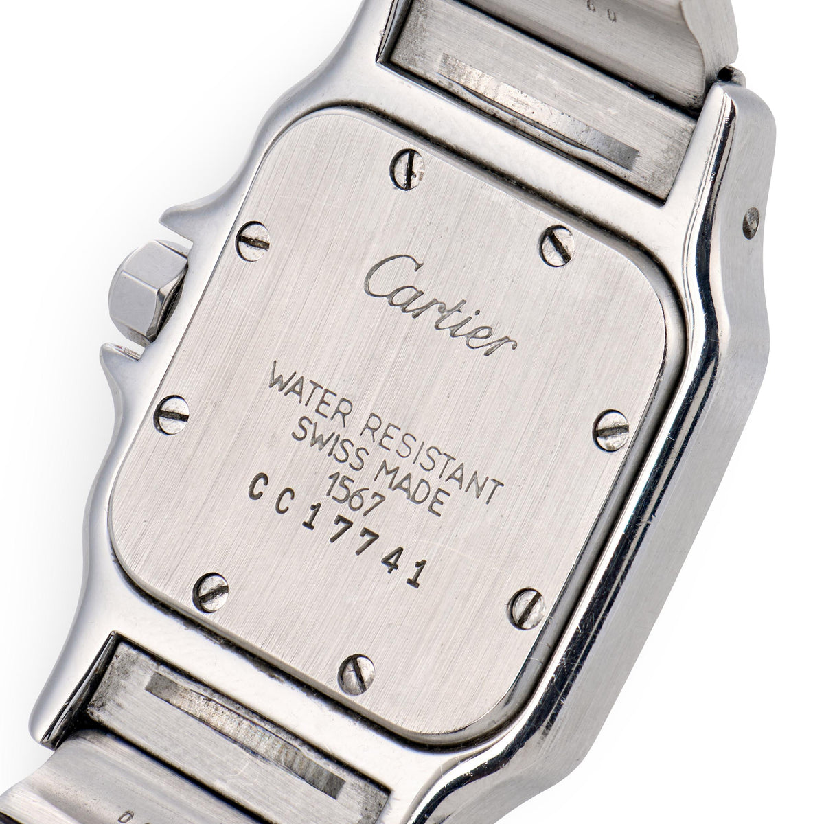 CARTIER  Estate 18k/Stainless Steel Santos Two-Tone Ladies Watch