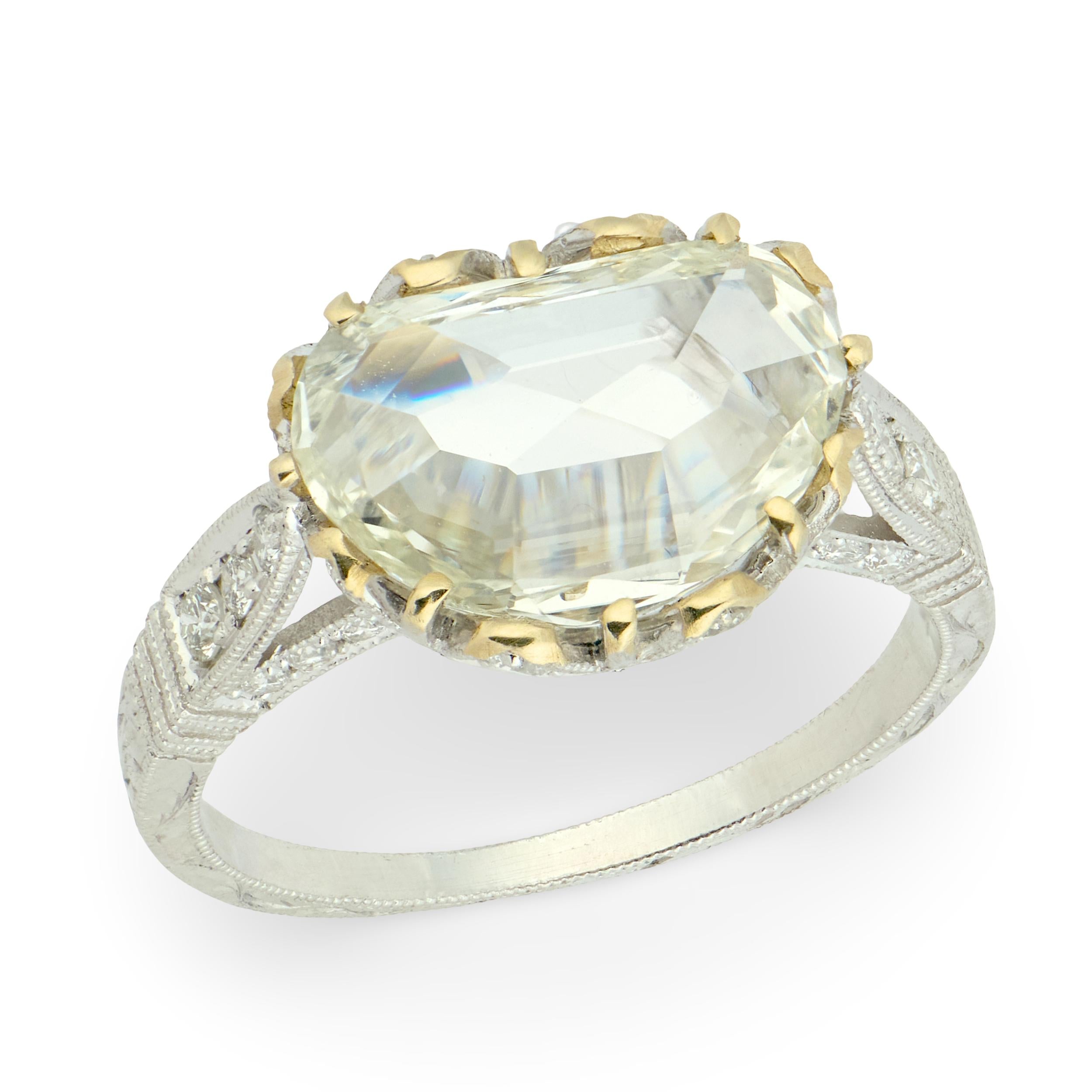 Art Deco 18k Diamond Engagement Ring 2.25ct