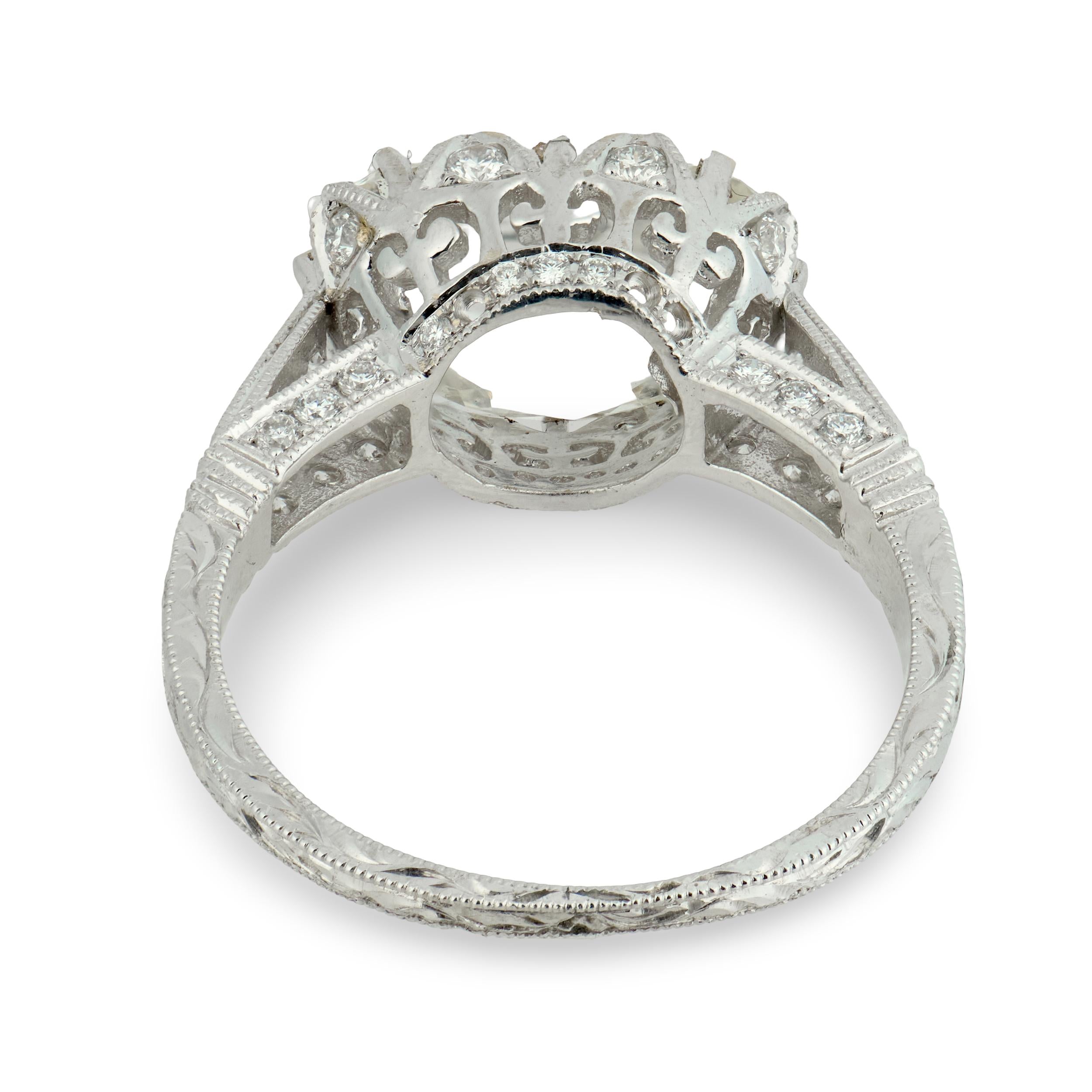 Art Deco 18k Diamond Engagement Ring 2.25ct