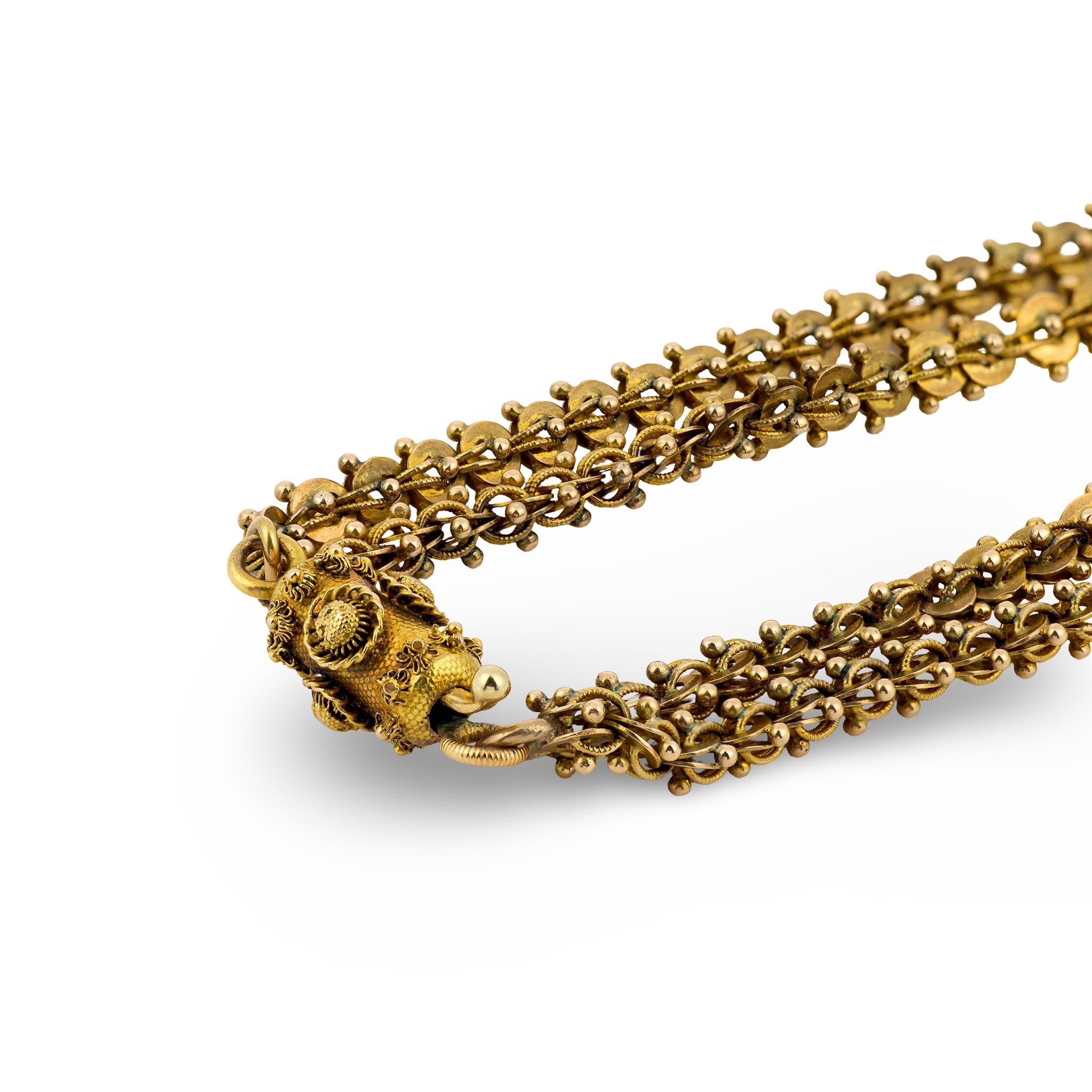 Georgian 18k Double-Strand Chain Necklace 19"