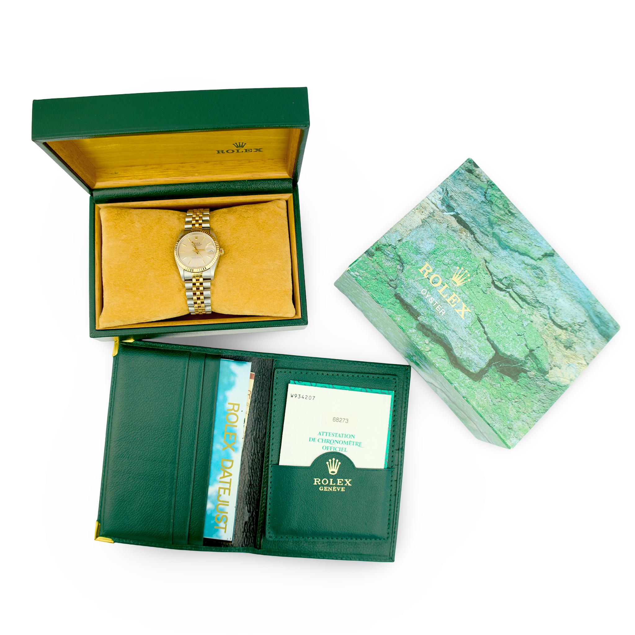 ROLEX Estate 18K/Stainless Steel Lady Datejust Wristwatch