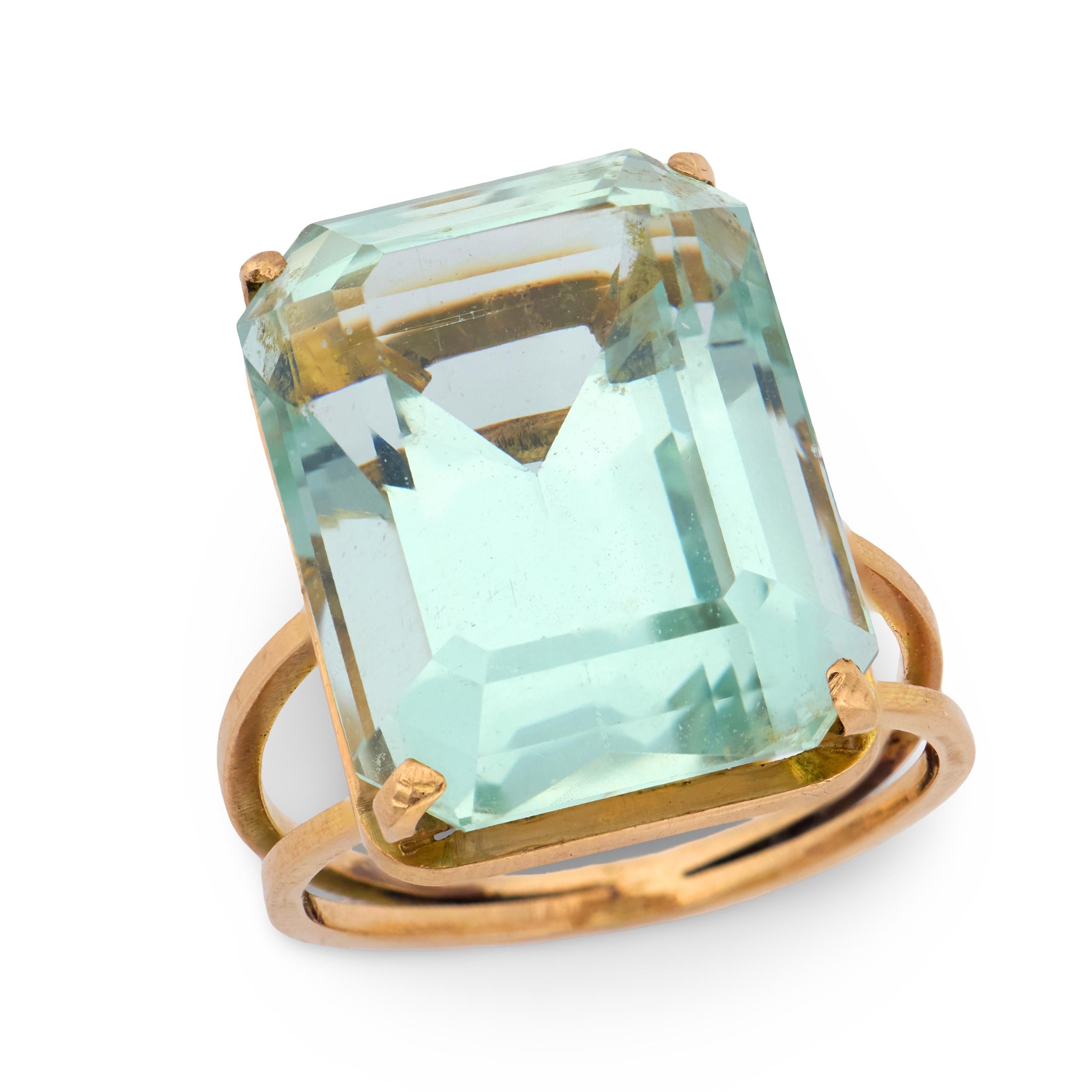 Estate 14k Aqua Ring