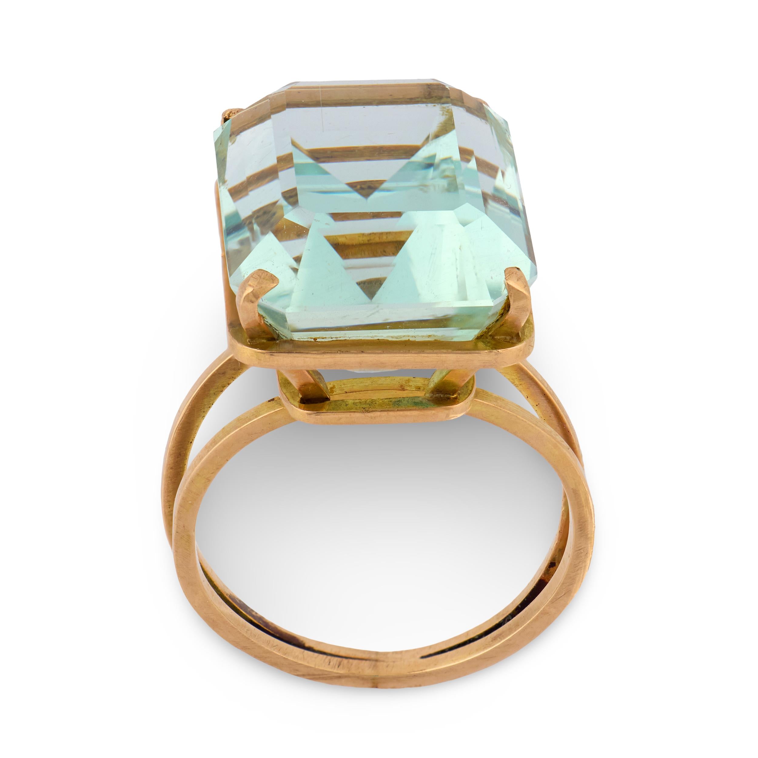 Estate 14k Aqua Ring