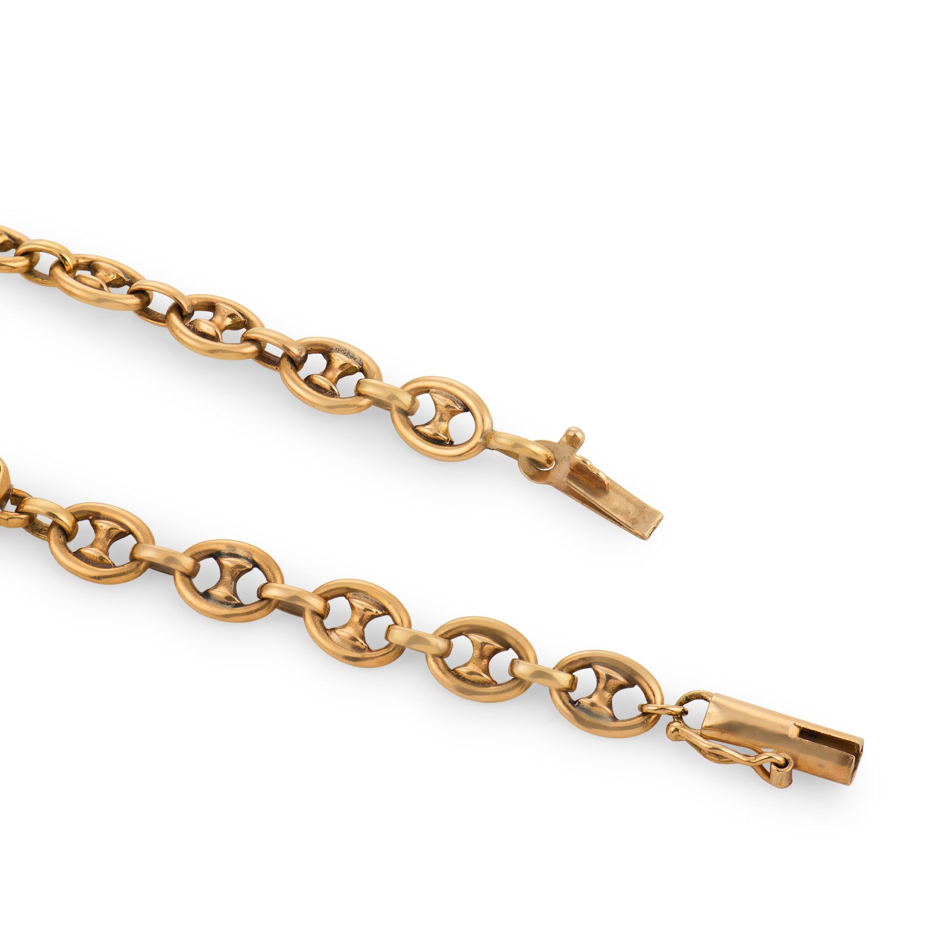 Estate 14k Multi-Stone "Gucci" Link Bracelet