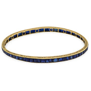 Victorian French 18k Sapphire Bangle Bracelet