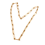 Estate 18k Paperclip Chain 26"