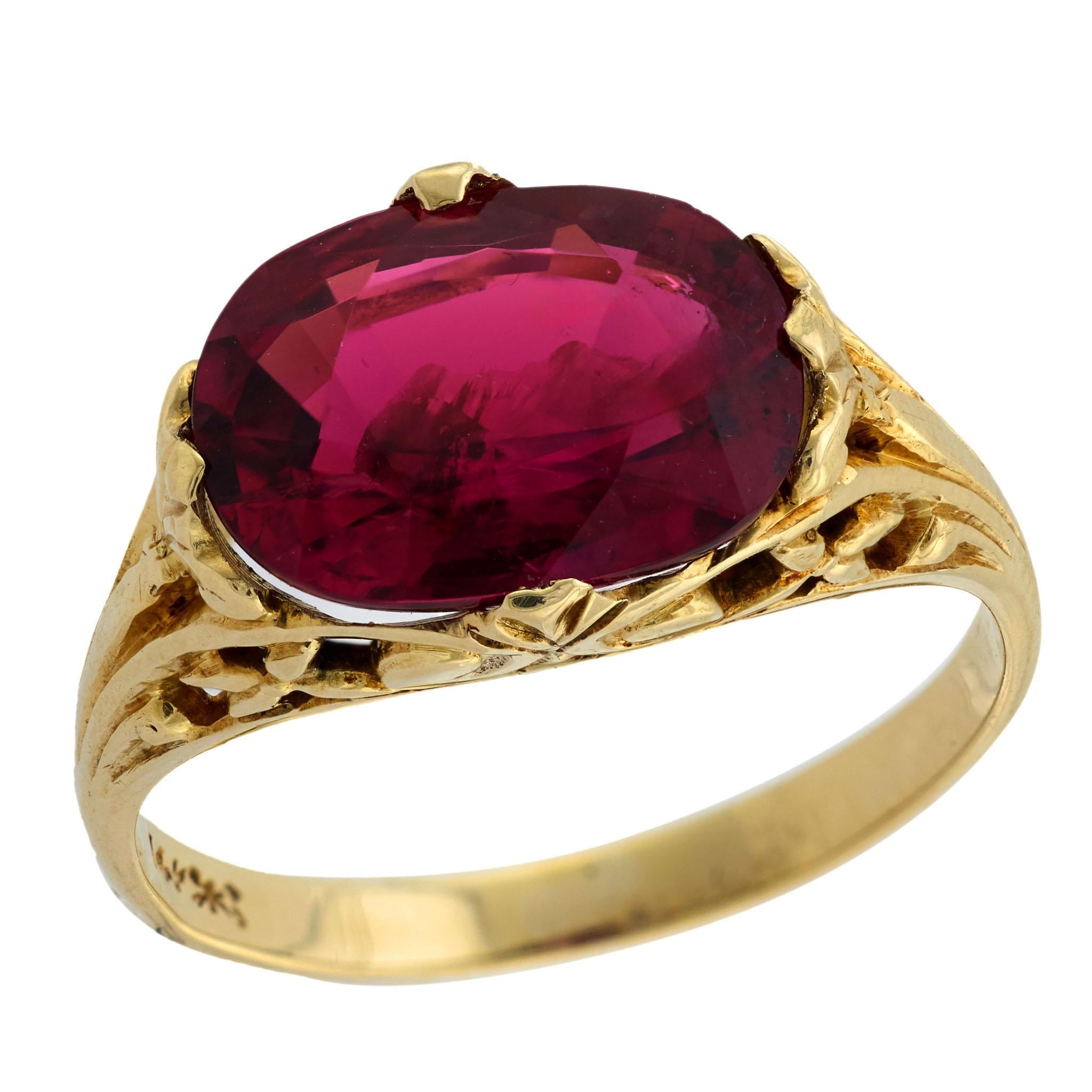 Victorian 14k Rubellite Ring