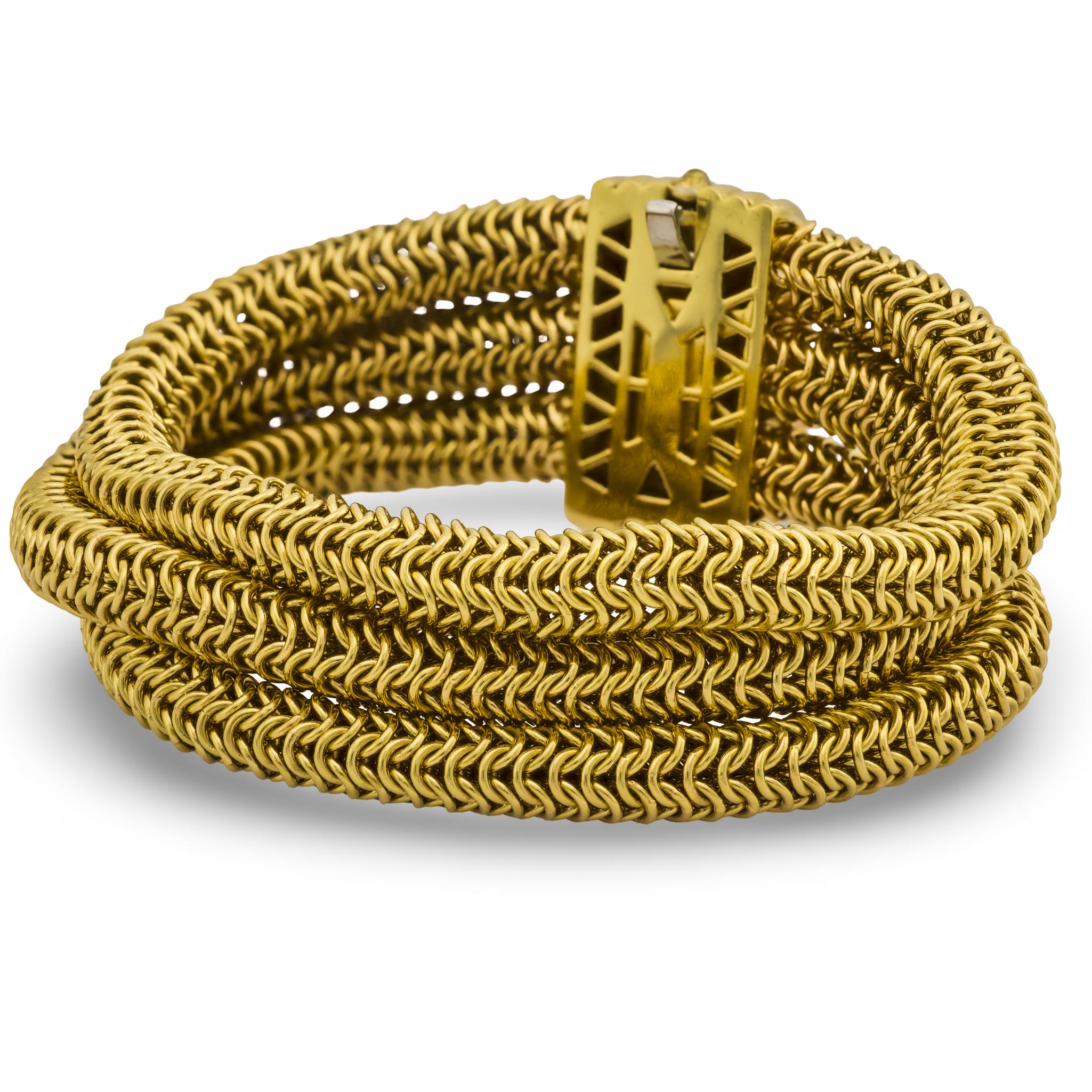 TIFFANY & CO. Estate 18k Three-Strand Bracelet