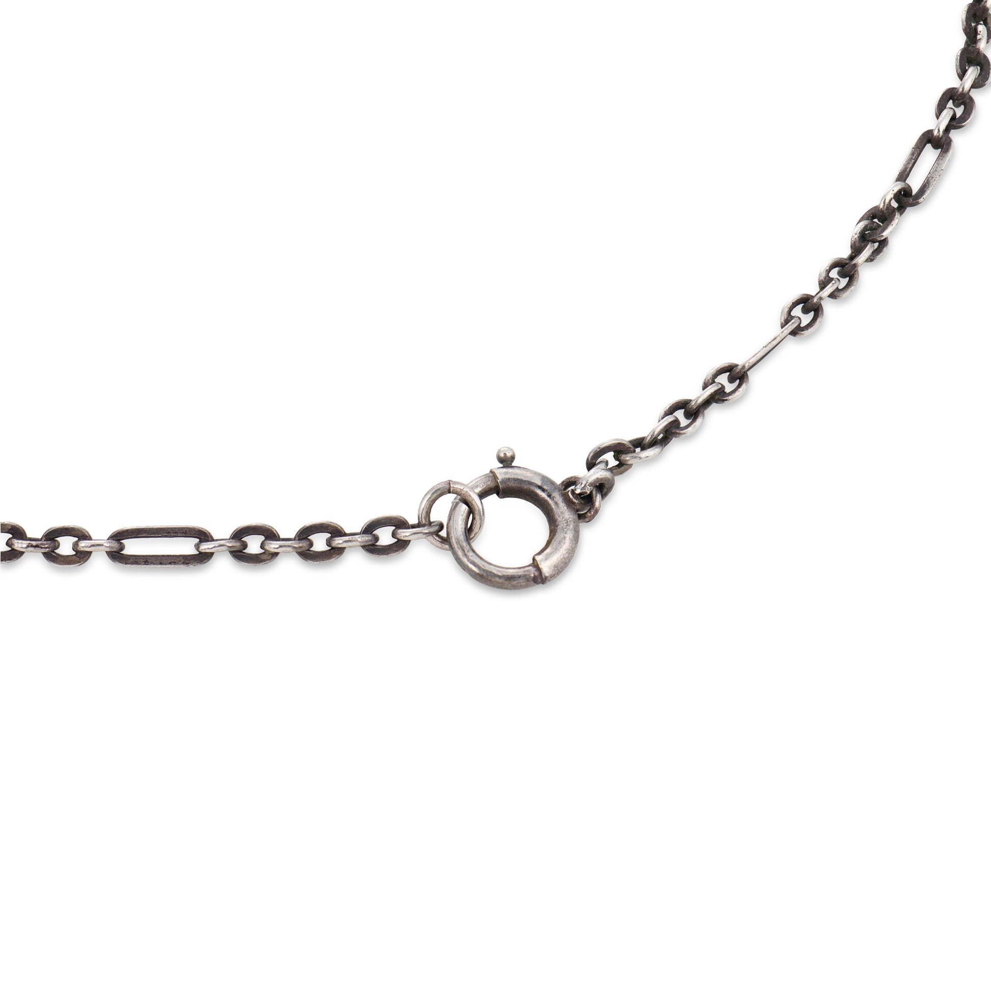 Art Deco Sterling Silver Butterfly-Wing & Mother of Pearl Festoon Necklace