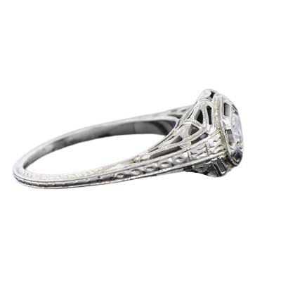 Art Deco 18kt Diamond Engagement Ring .28ct