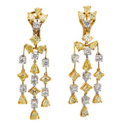 Estate 18k Diamond Chandelier Earrings