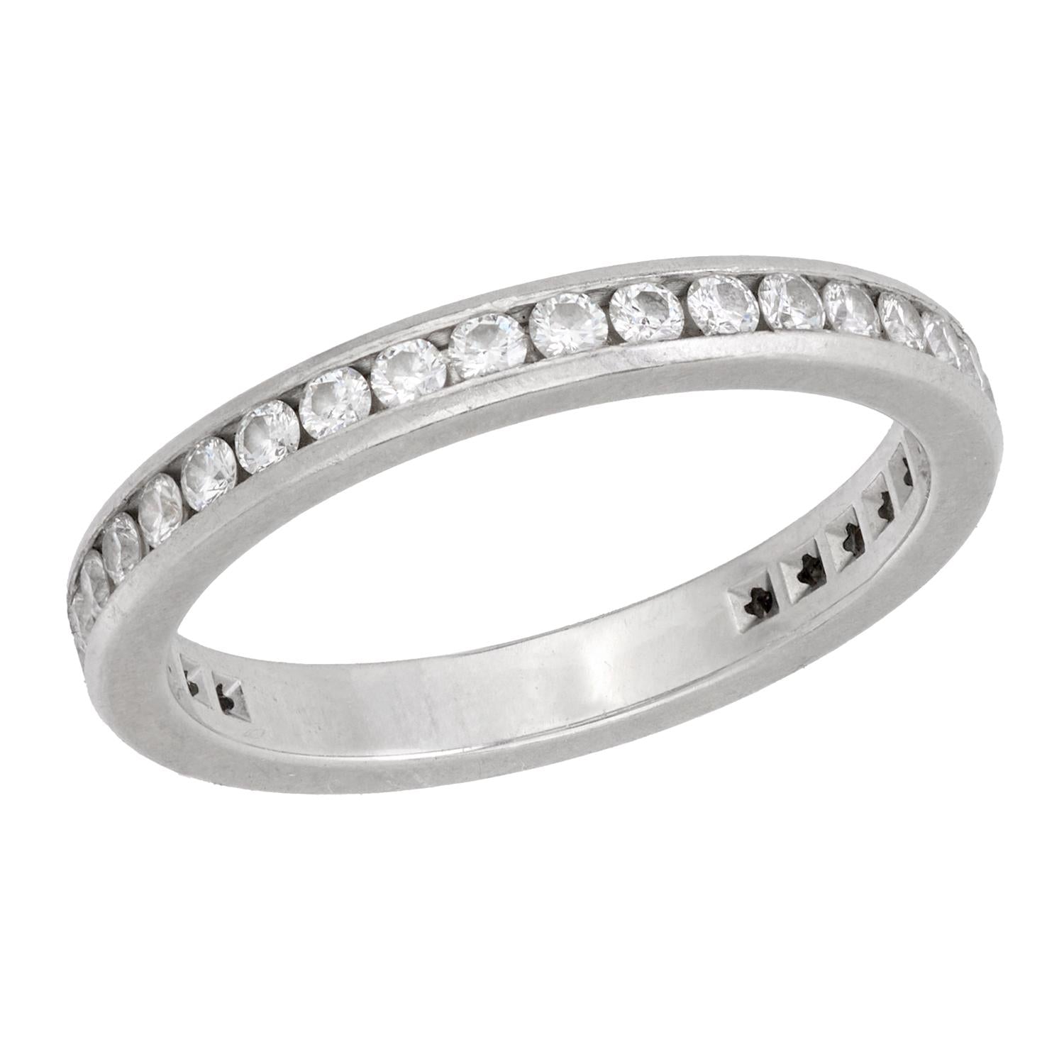 TIFFANY & CO. Estate Platinum Diamond Eternity Band