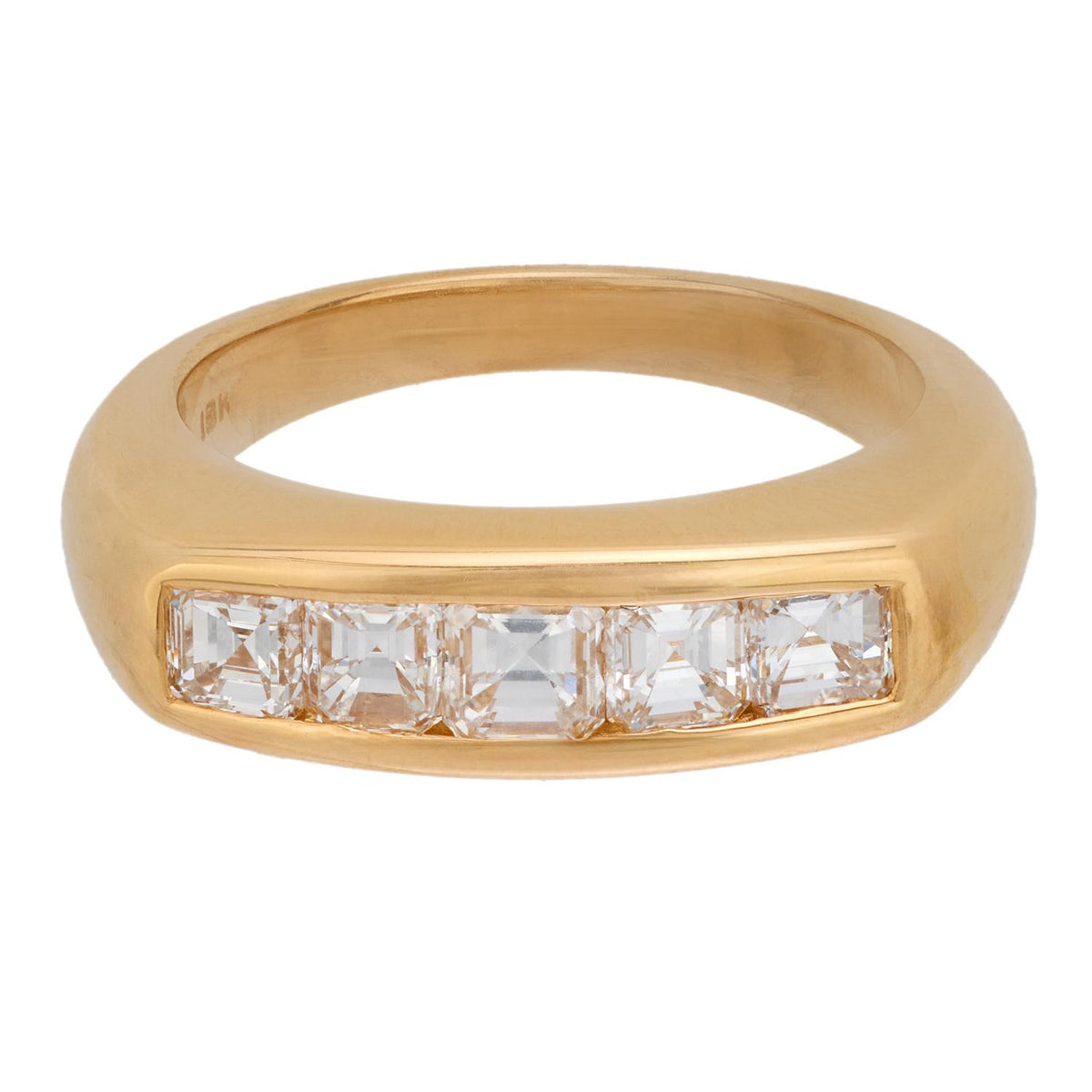 Estate 18k Diamond Five-Stone Ring