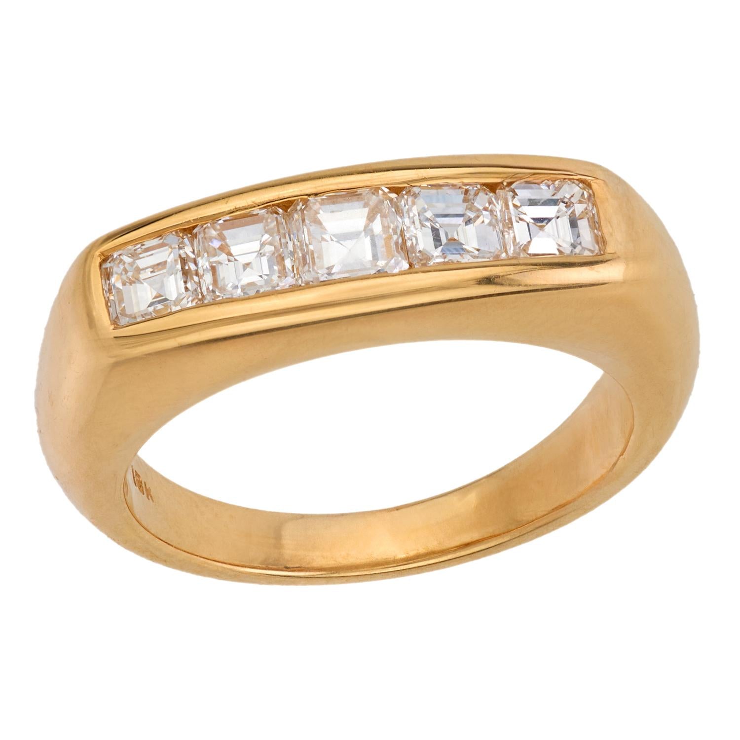 Estate 18k Diamond Five-Stone Ring