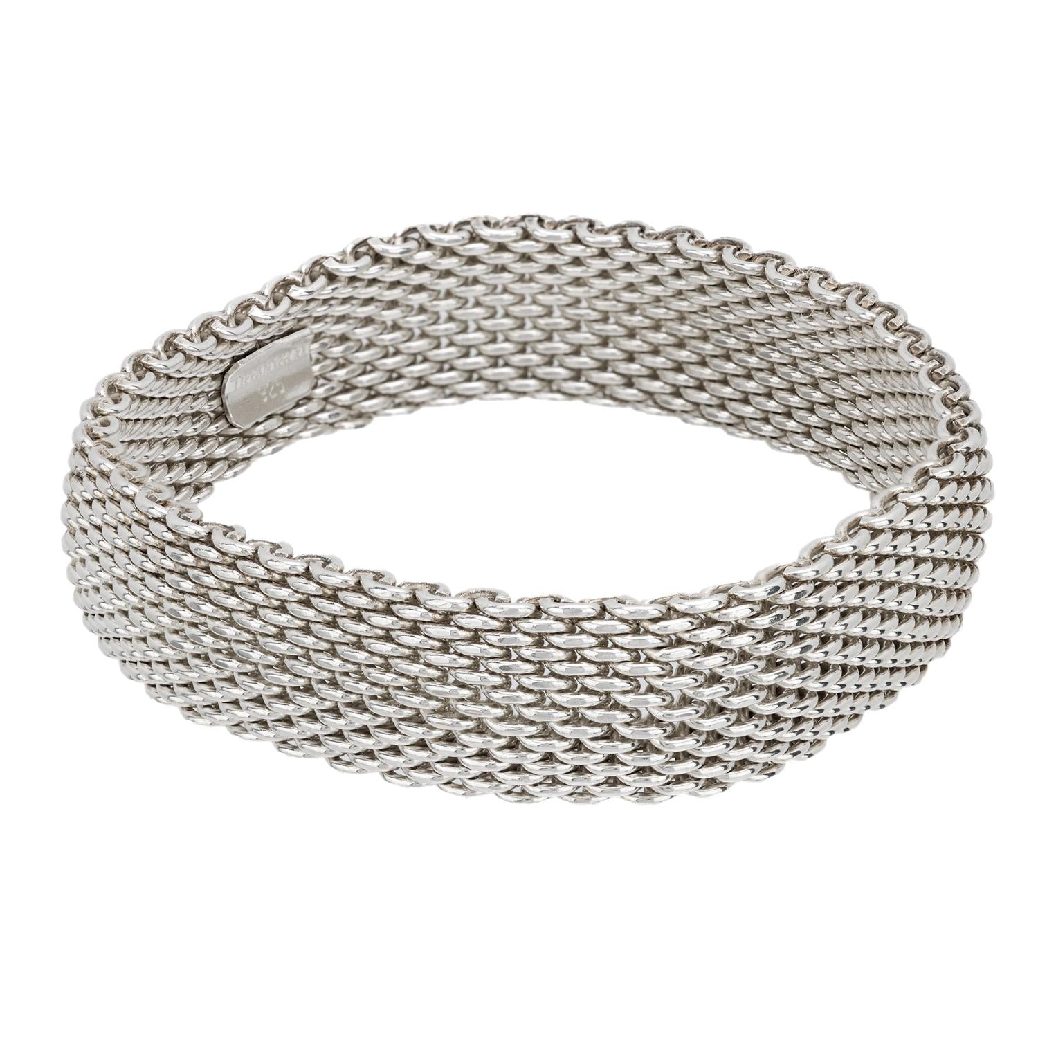 TIFFANY & CO. Estate Sterling Silver Mesh Bracelet