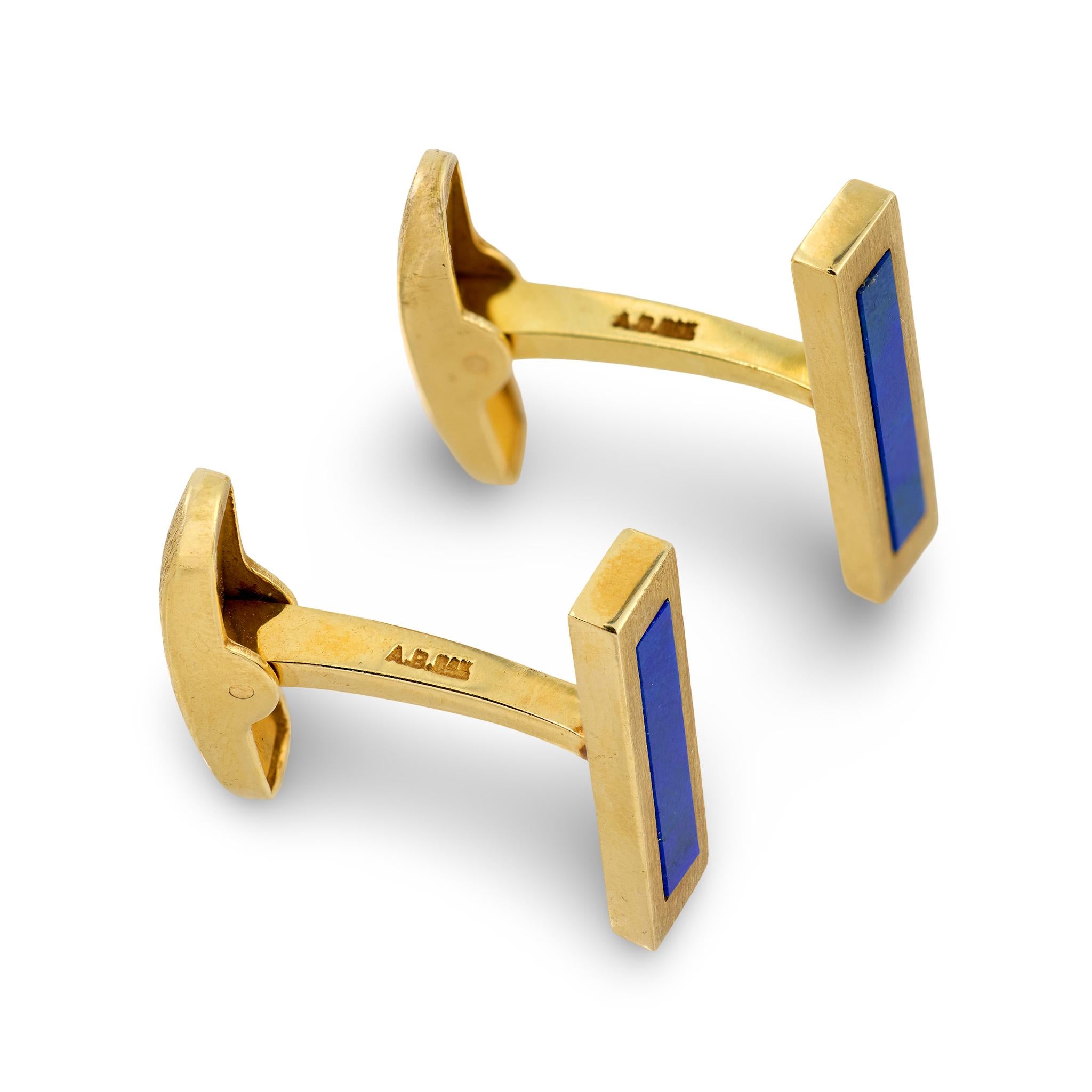 Vintage 14k Lapis Cufflinks